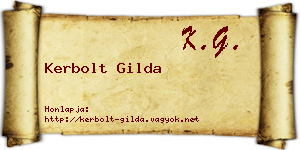 Kerbolt Gilda névjegykártya